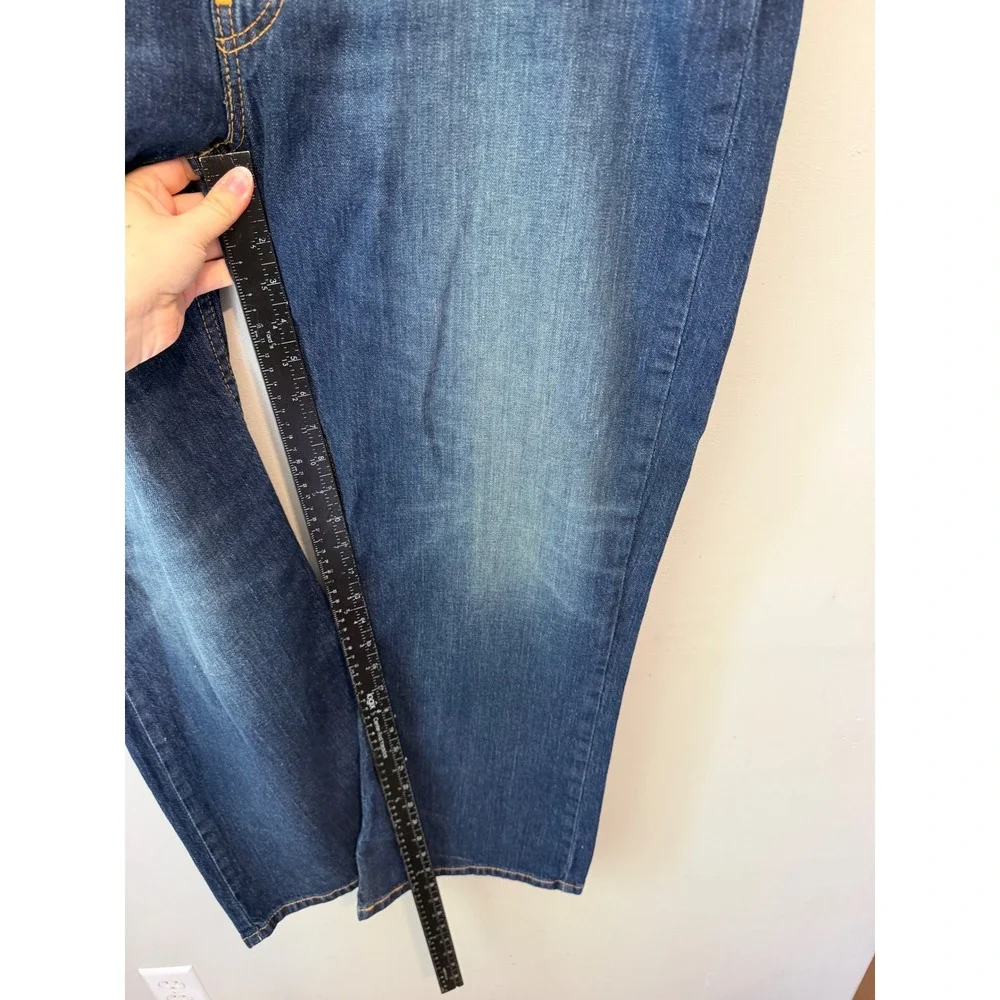 Levis 527 Slim Bootcut Jeans Mens 44x30 Dark Wash WaterLess Denim Blue 527-0539